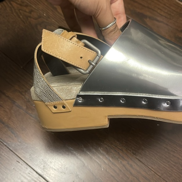 Brunello Cucinell | Women's Embellished Leather Clogs - Picture 6 of 6